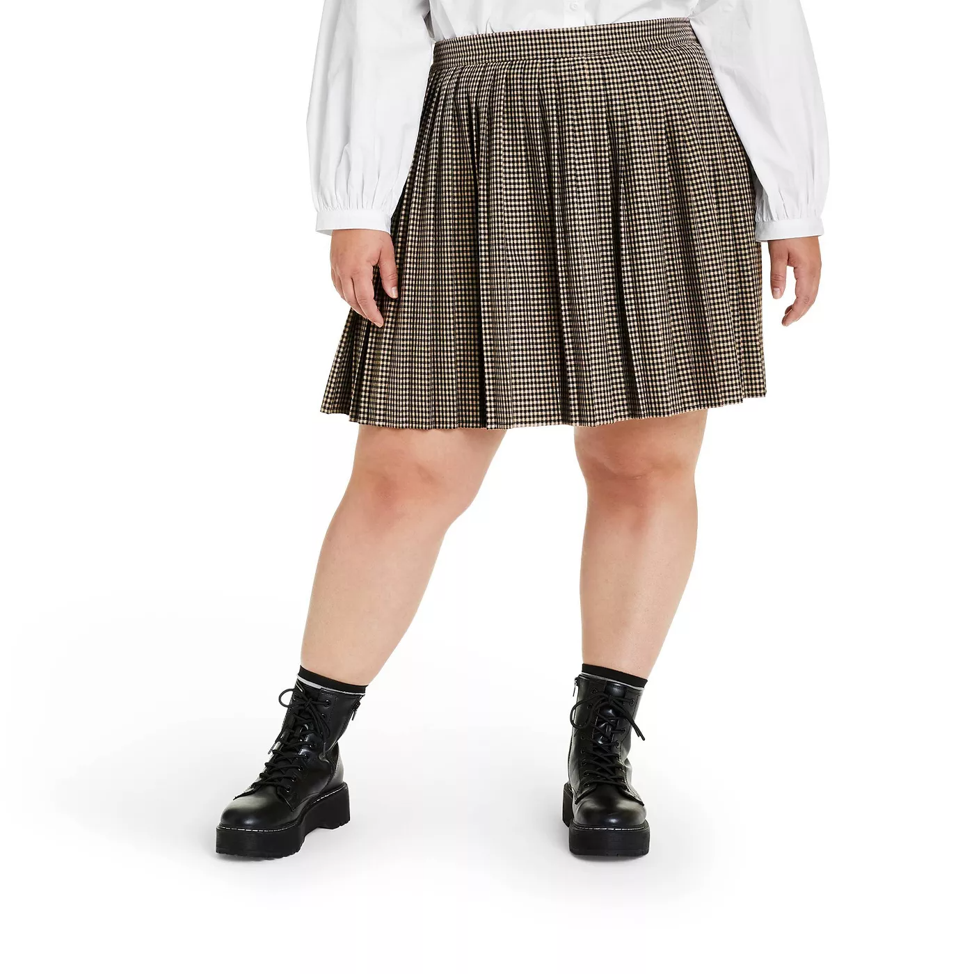 Agnes Orinda Women's Plus Size Corduroy Button Mid-rise A-line Mini Skirts  Khaki 2x : Target