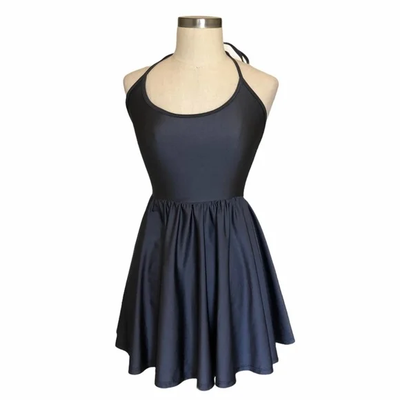 American Apparel Silver Grey Ballerina Skater Dres