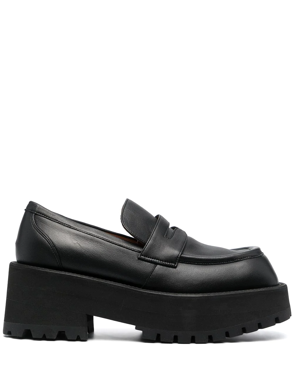 black loafers platform