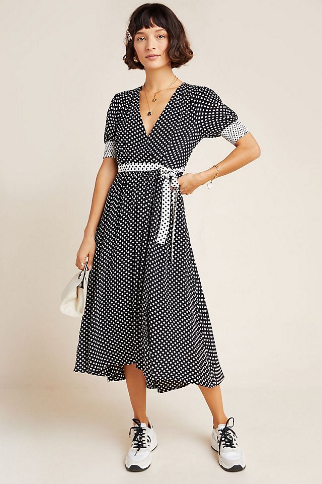 Anthropologie + Breanna Polka Dot Midi Dress
