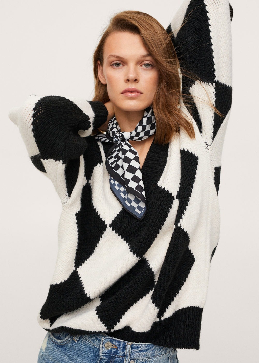 Mango deals scarf jumper