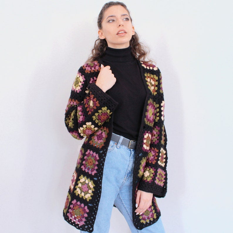 BastKnitwear + Granny Square Crochet Cardigan