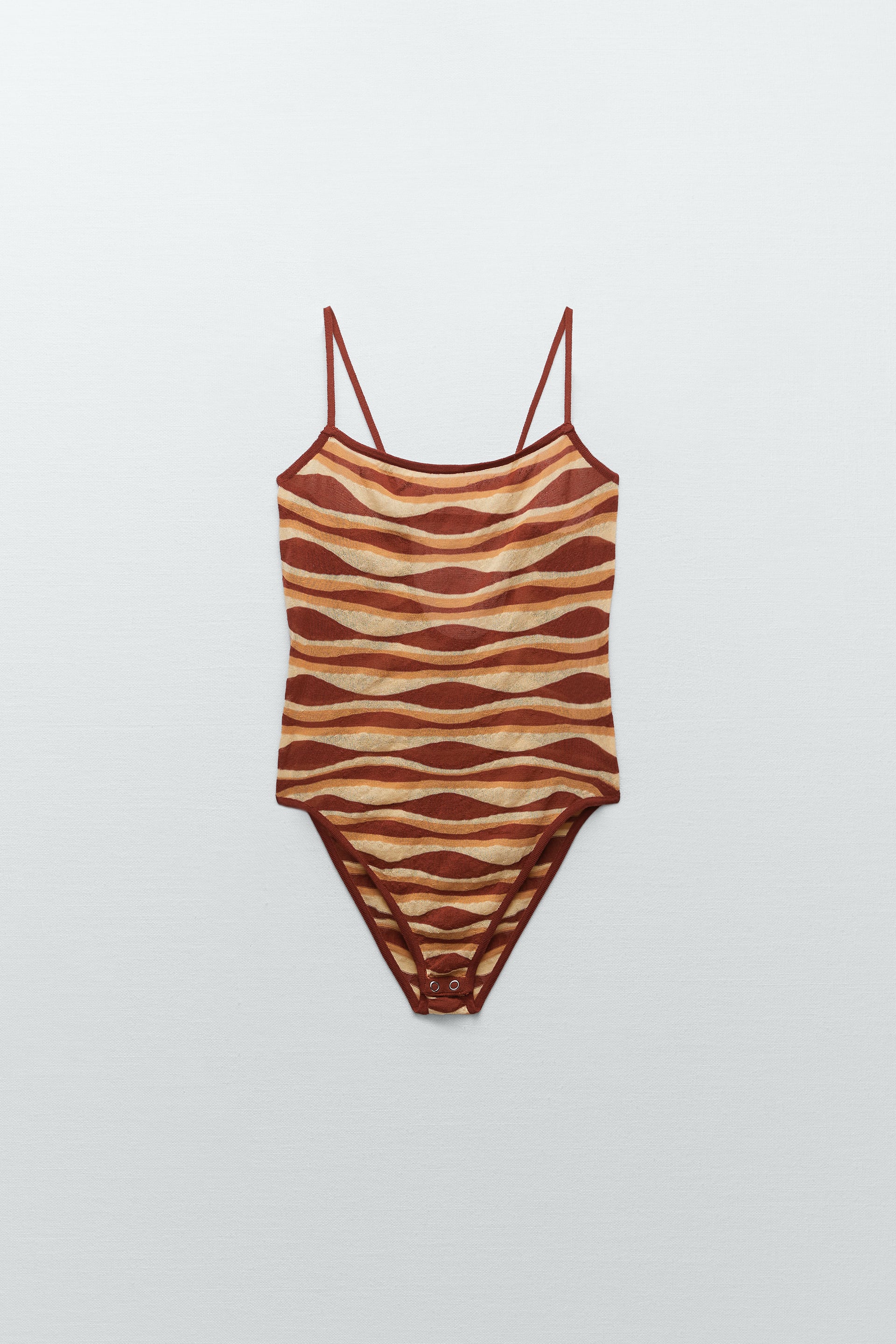 Zara + Printed Knit Bodysuit