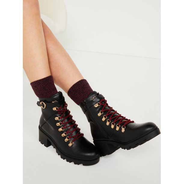 C. Wonder Laney Lug Sole Lace Up Boots
