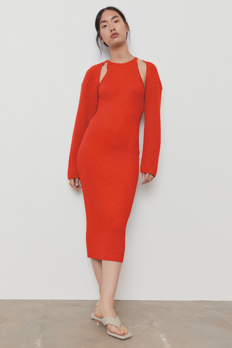 H&M + Rib-Knit Bolero Sweater