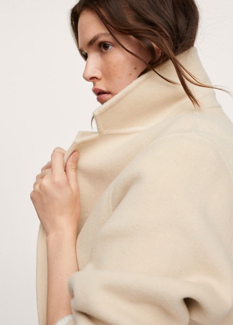 【関税&送料込】Golden  Beige Melange Wool-Blend Bermud Slim Fit Wool-Blend Coat - Light beige - Men | H&M US