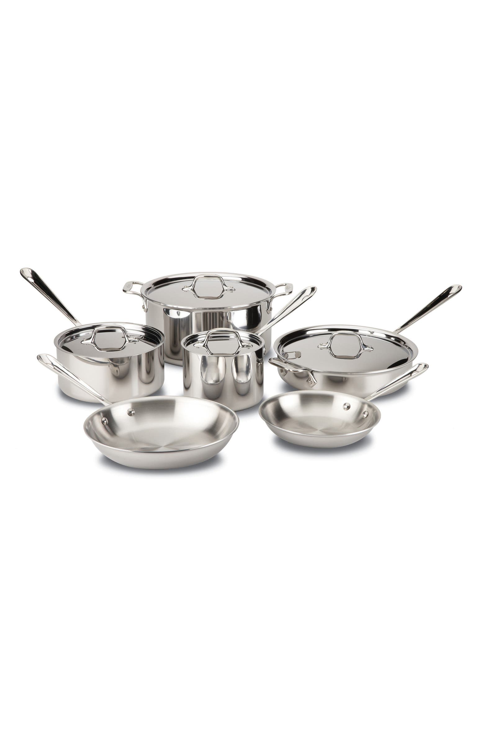 14-Piece BD5 Stainless Steel Cookware Set I All-Clad