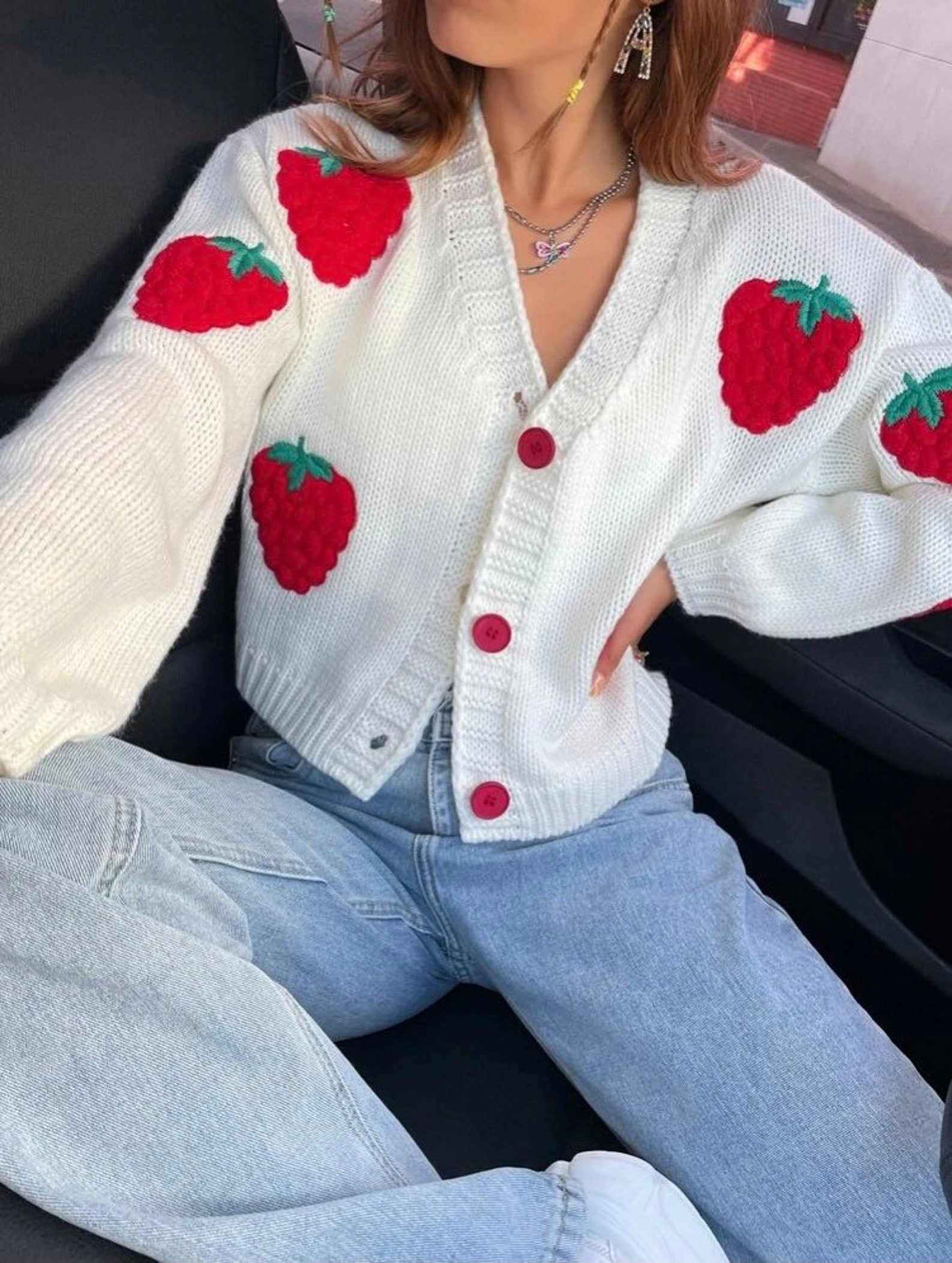 Preciosothings + Strawberry Cardigan