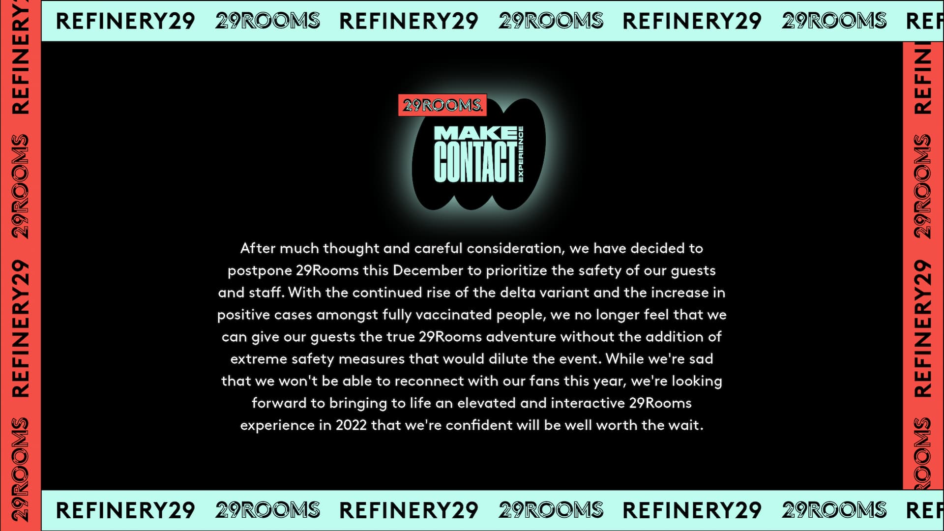 Are you ready to make contact? 29rooms 2021