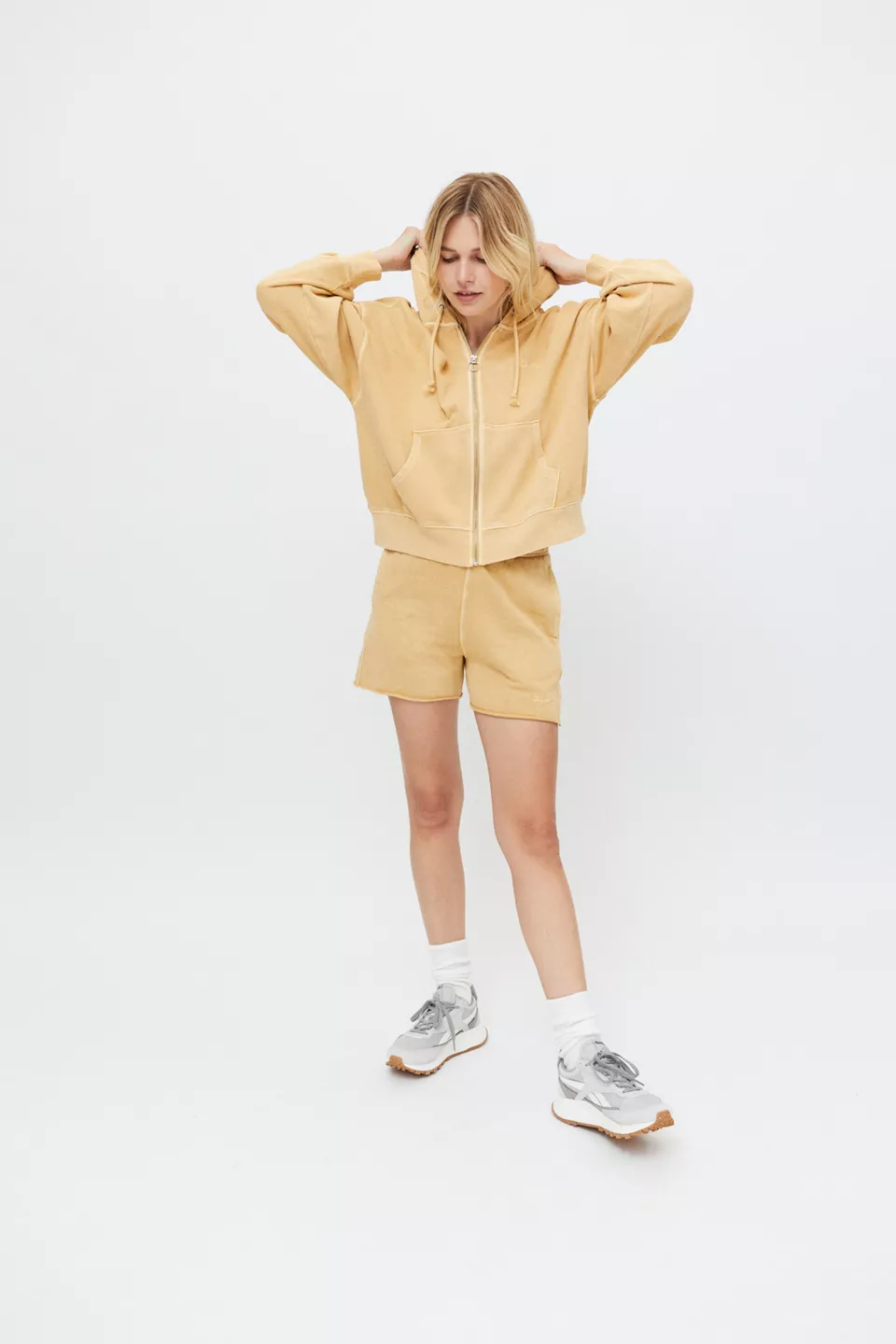 women's champion fleece shorts