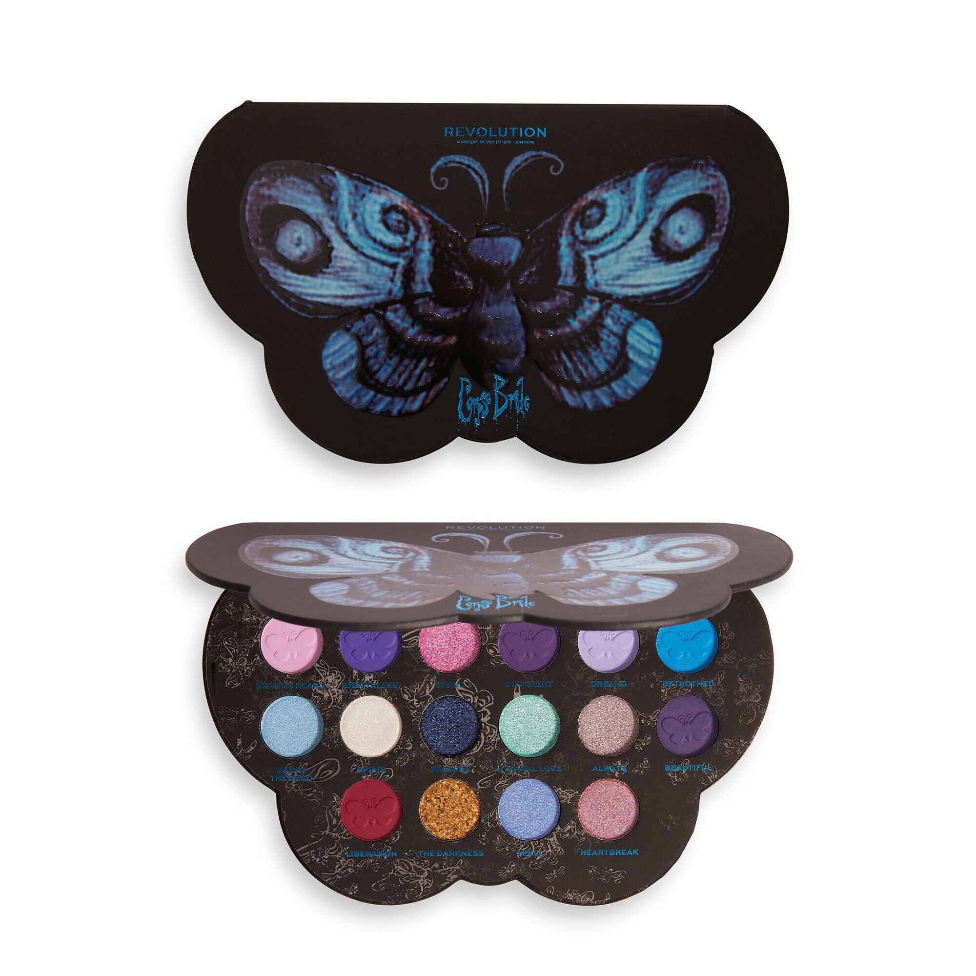Corpse Bride X Makeup Revolution + Butterfly Eyeshadow Palette