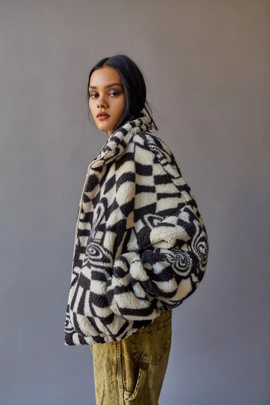 Urban Outfitters + Olivia Printed Sherpa Jacket