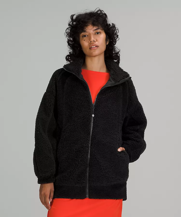 Lululemon + Long Textured Fleece Jacket