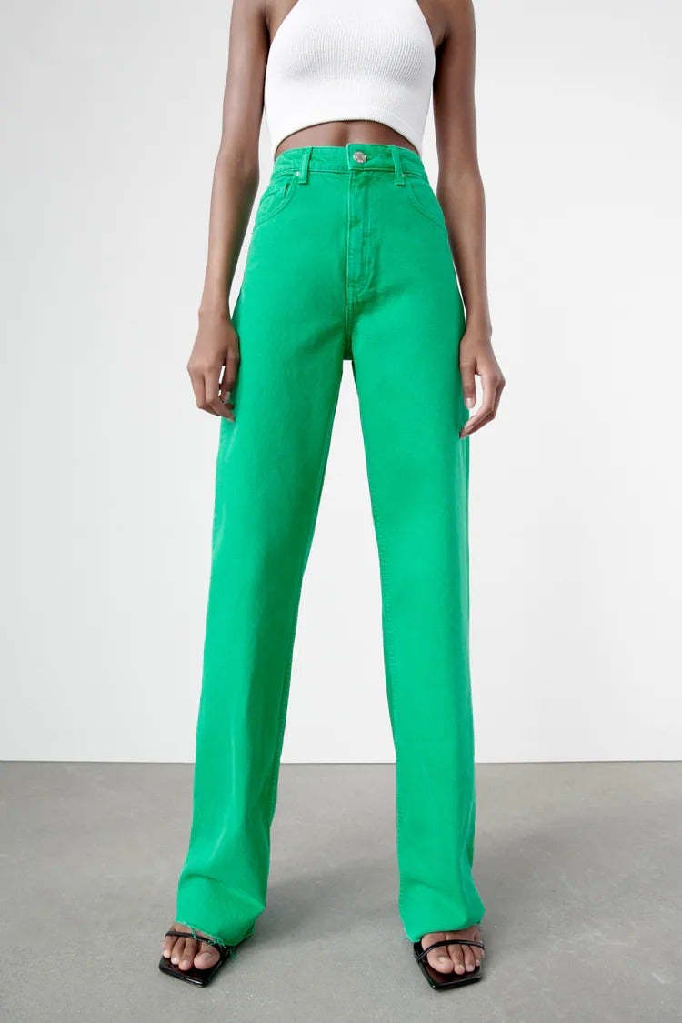 Zara jeans wide clearance leg