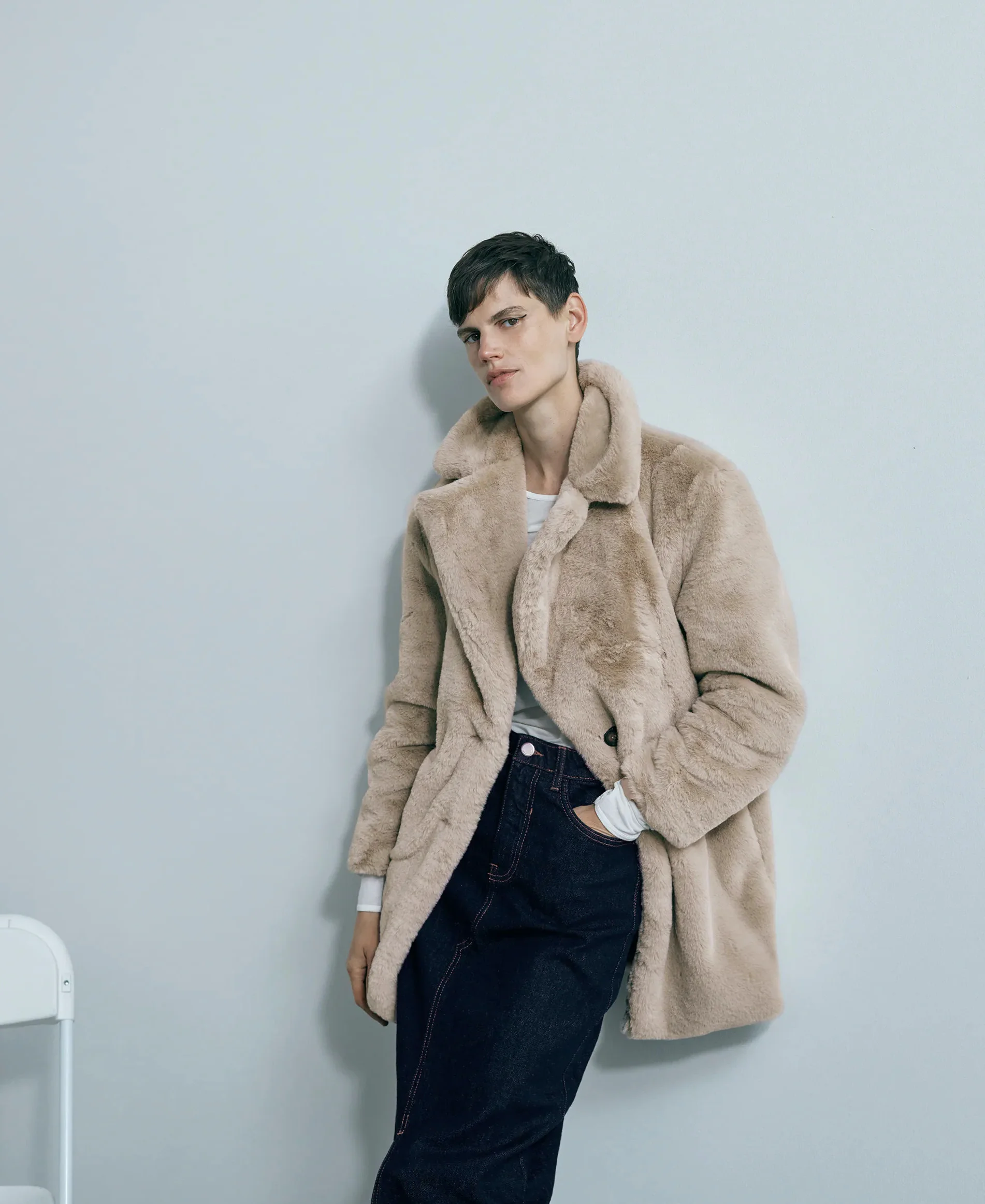 Zara coat with faux 2025 fur collar