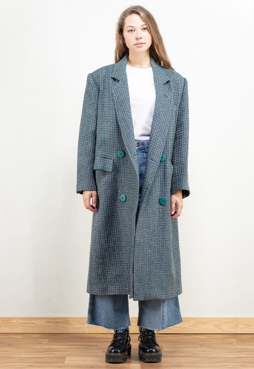 NorthernGirl + Vintage 80s Plaid Wool Coat