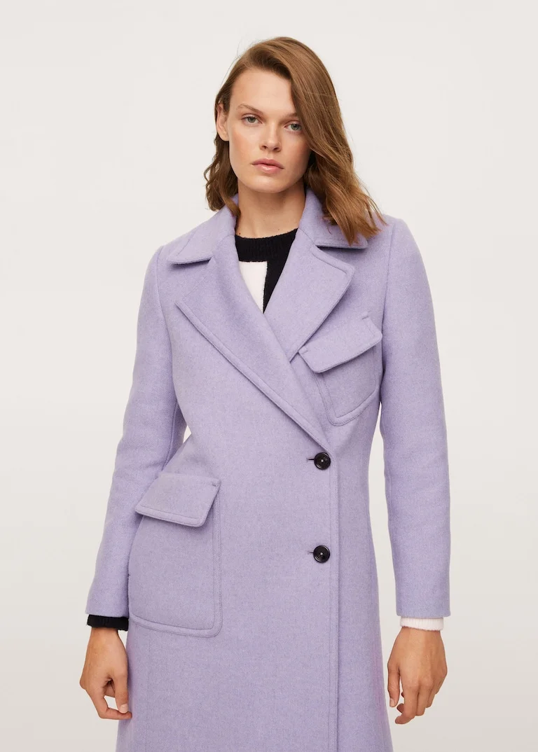 Mango top lapel coat