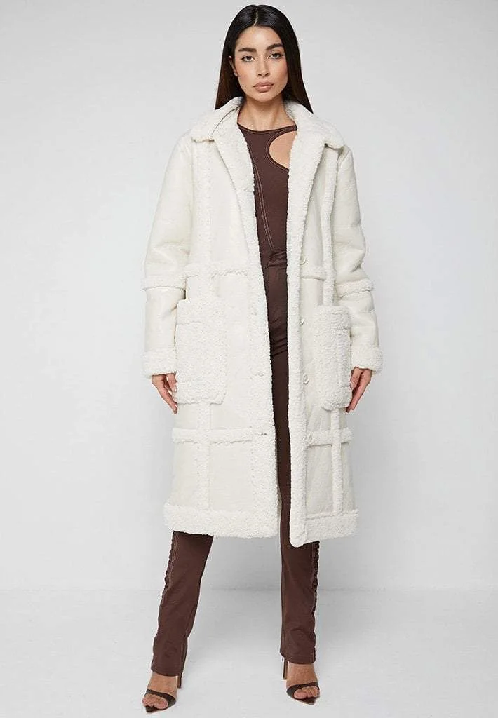 Maniere de voir 2025 shearling biker jacket