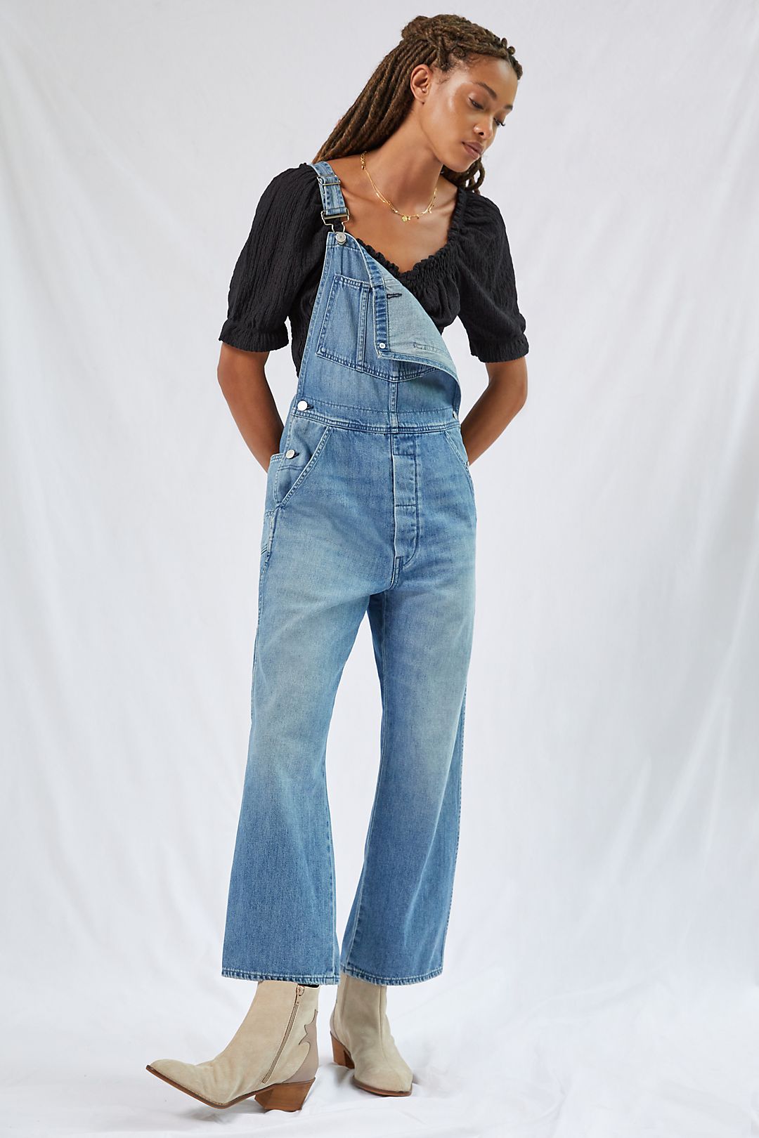 AMO + Ally Relaxed Denim Overalls