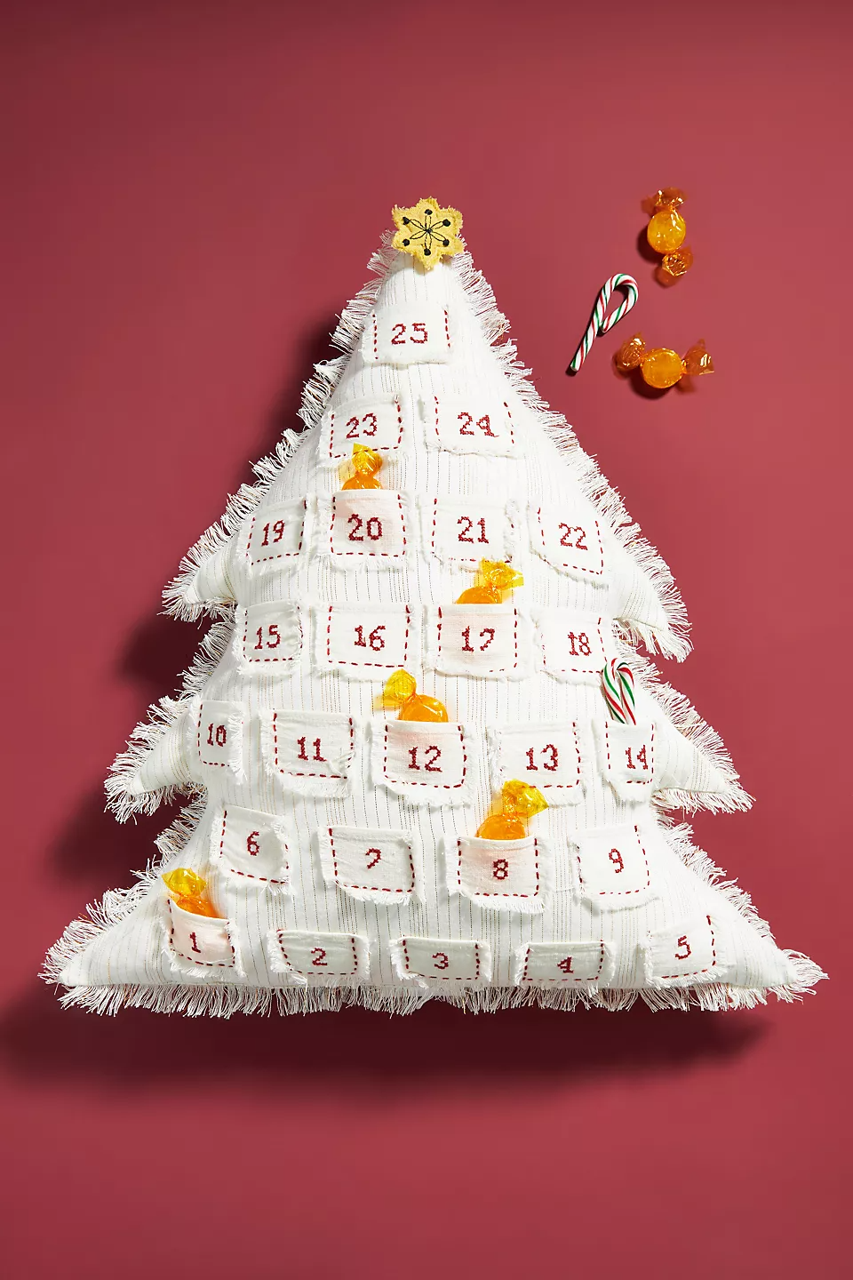 Anthropologie + Advent Calendar Tree Pillow