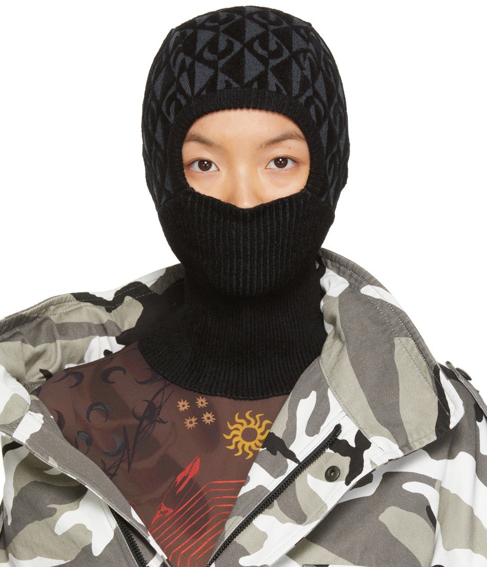 Marine Serre + Knit Moon Lozenge Balaclava