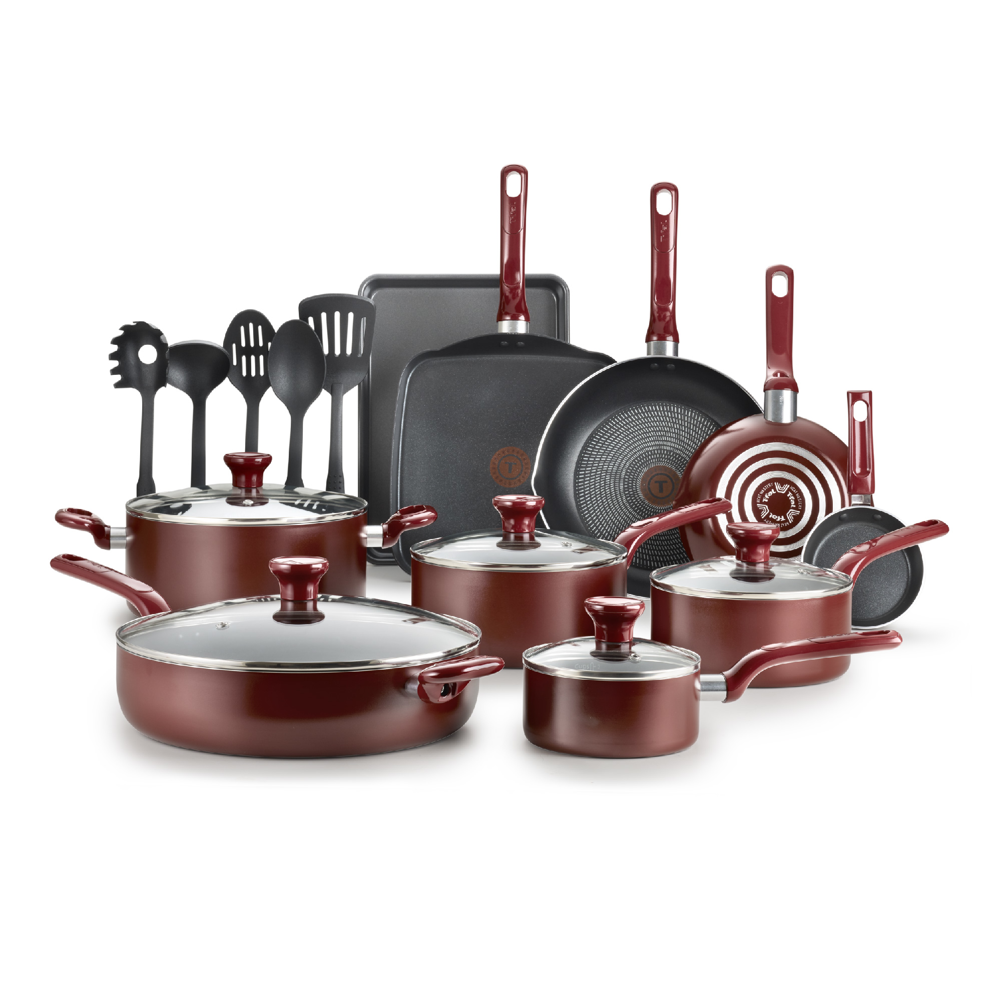 TFal + Easy Care Nonstick Cookware, 20 piece Set