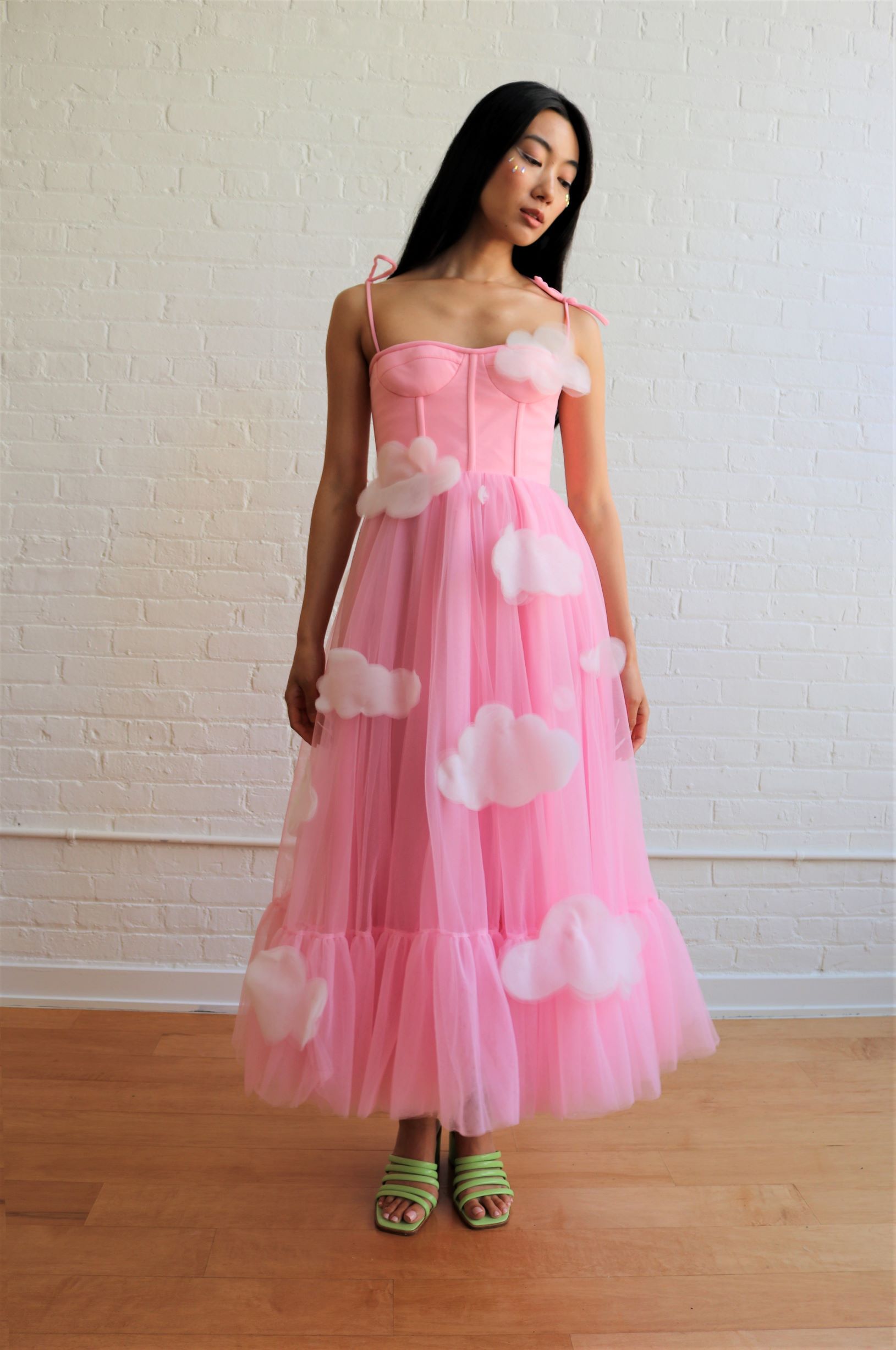 Lirika Matoshi + Pink Skies Midi Dress