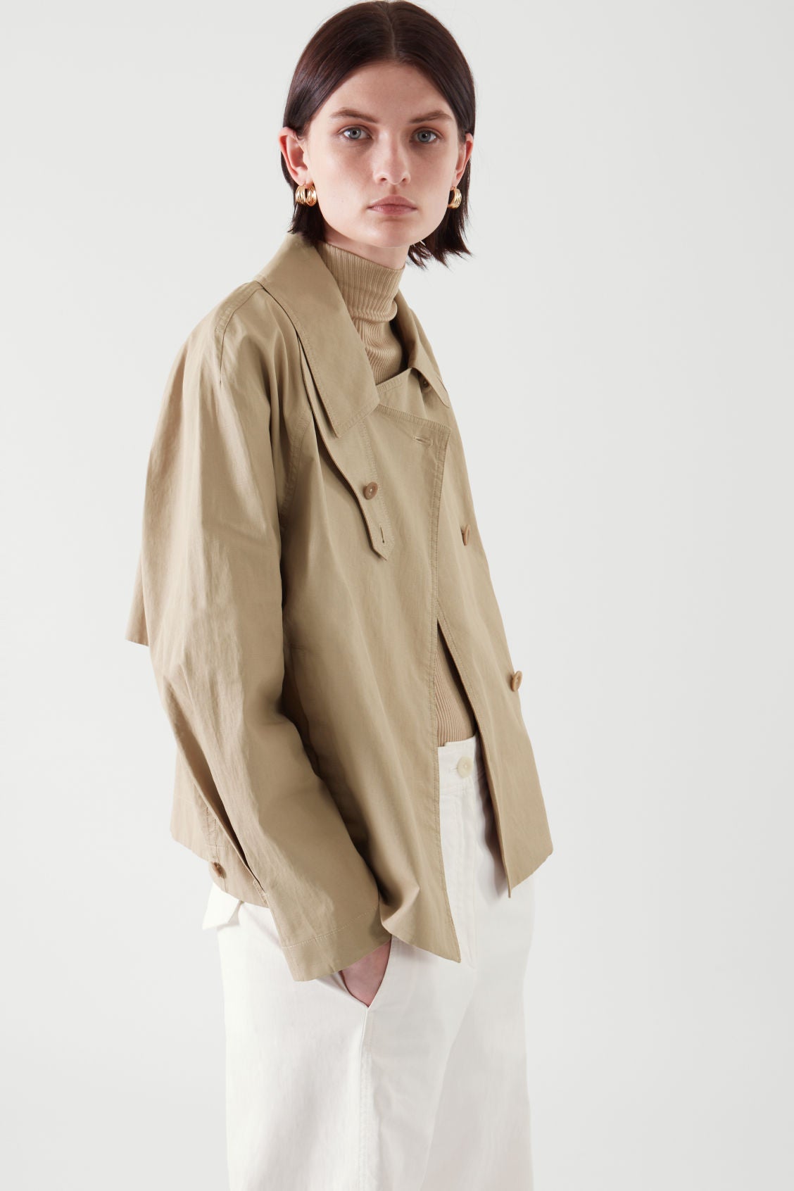 Linen trench deals coat