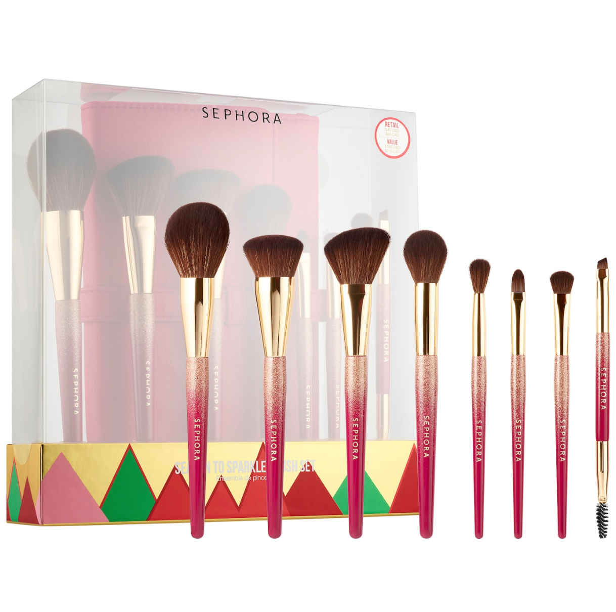 Sephora Collection + Season to Sparkle 8 Piece Makeup Brush Set