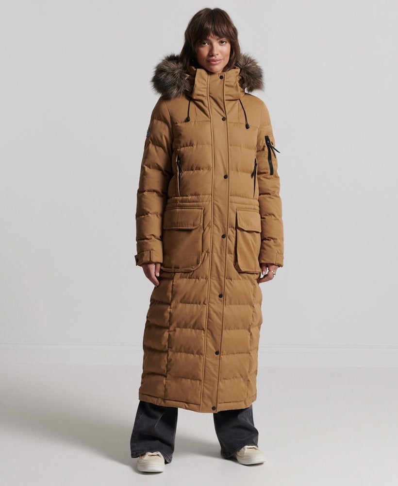 Superdry + Microfibre Expedition Longline Parka Coat