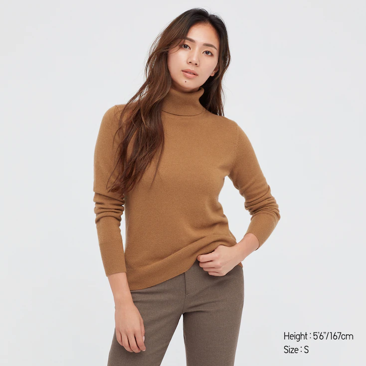 100 Cashmere 3D Knit Seamless Crew Neck Jumper  UNIQLO