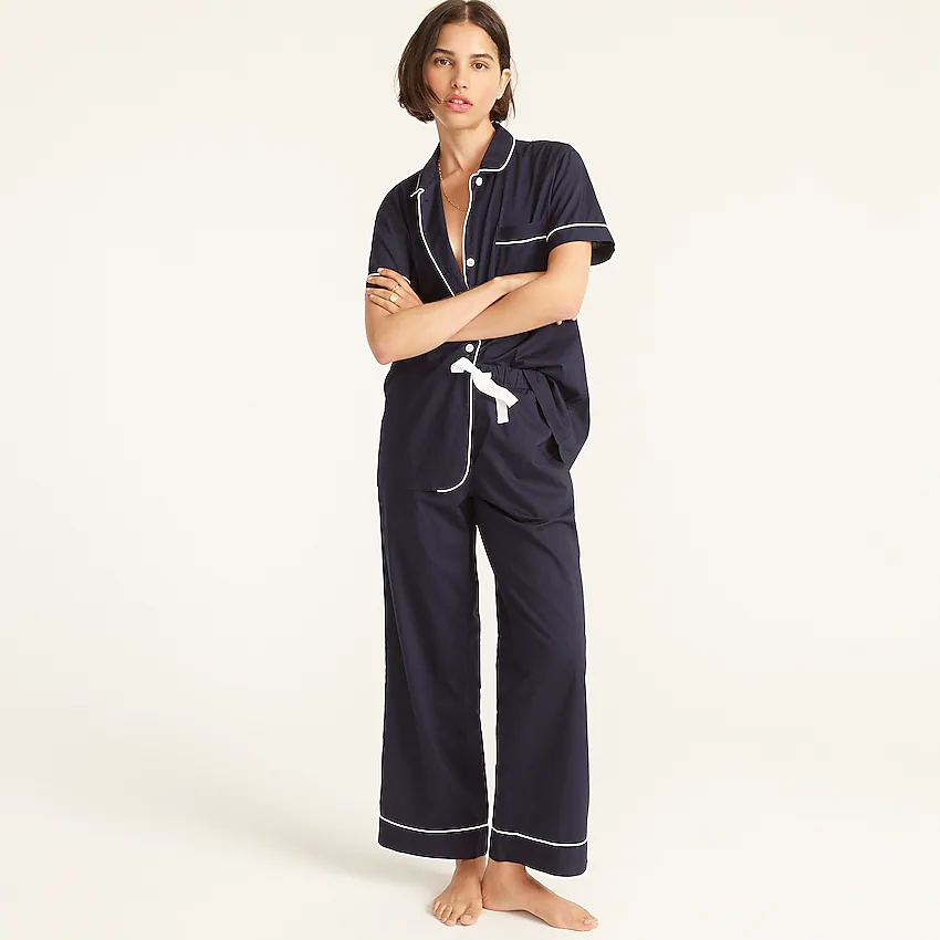 J.Crew + End-on-end cotton short-sleeve pajama set