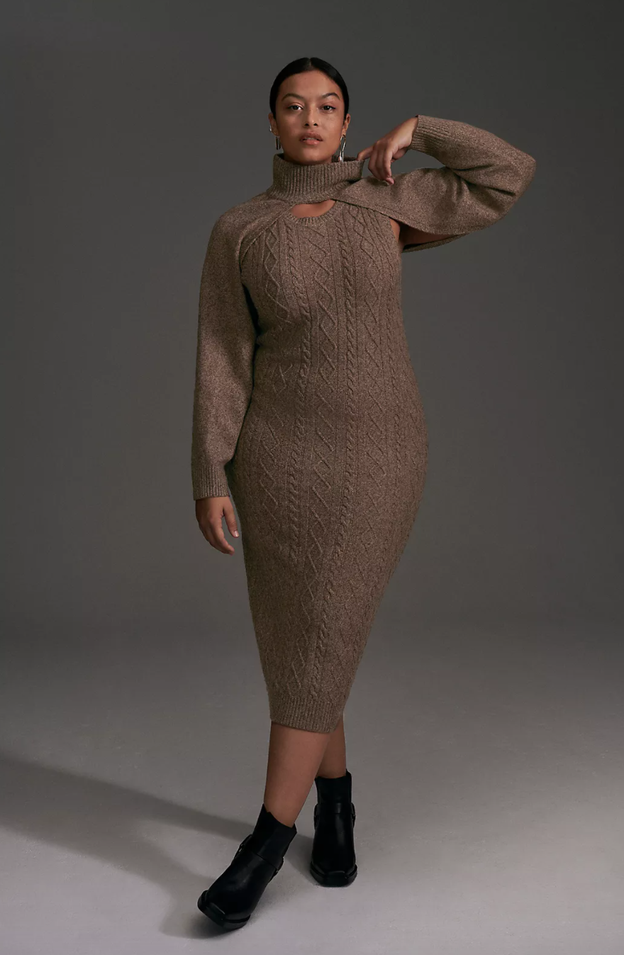 + Cable-Knit Sweater Dress Set