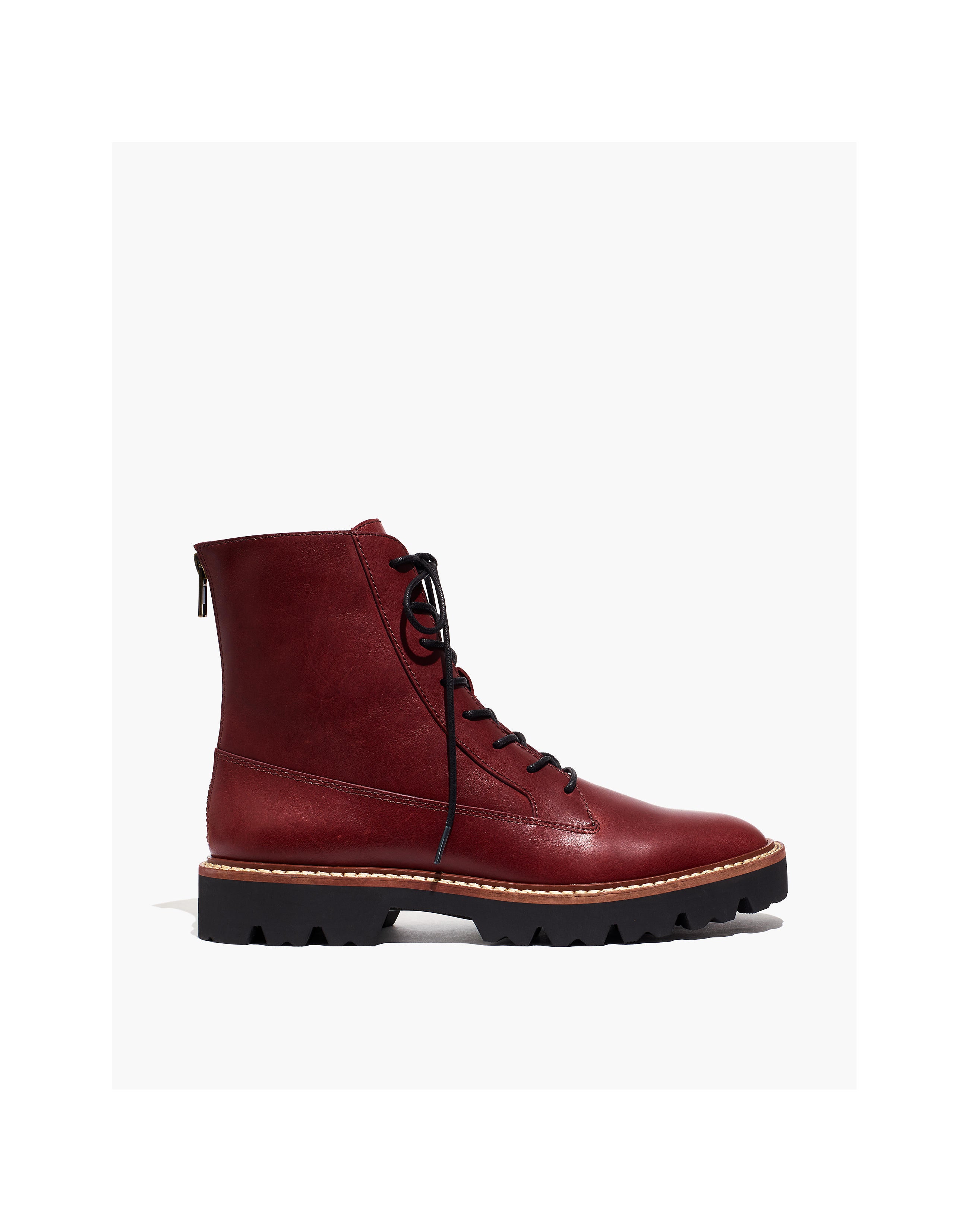 the lace up lugsole rain boot