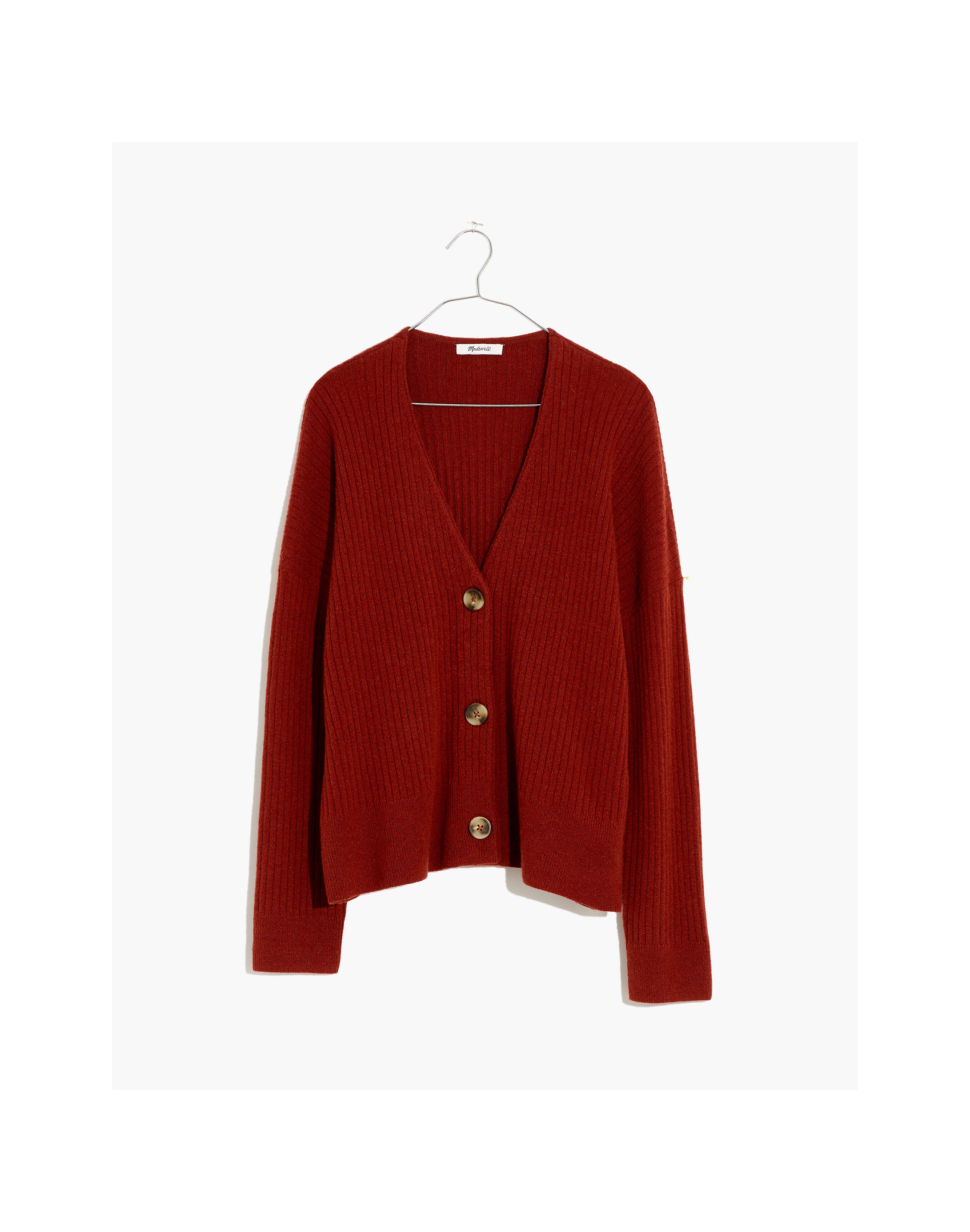 madewell cameron ribbed cardigan