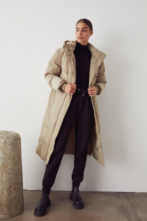 Warehouse maxi padded clearance coat