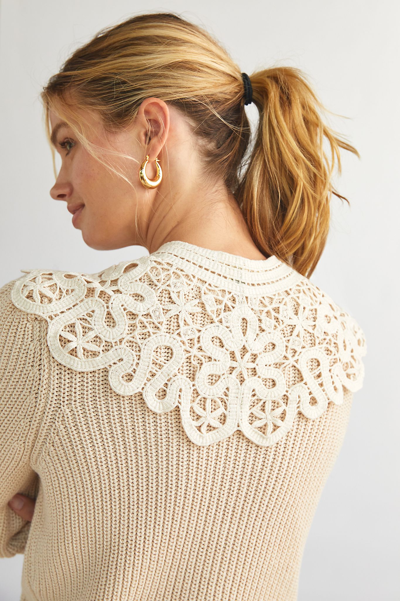 Anthropologie + Striped Crochet Collar