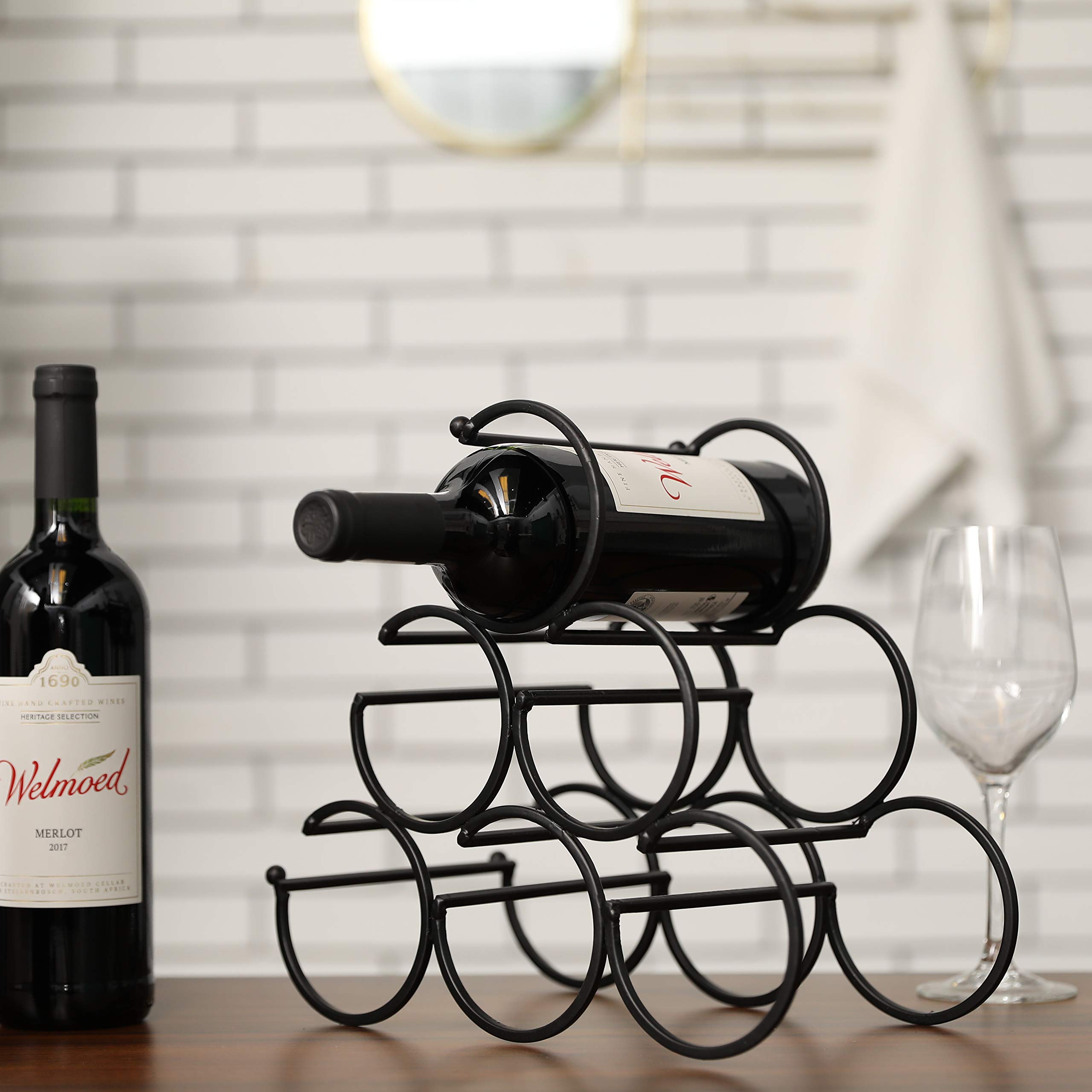 JHY DESIGN + Iron Tabletop Wine Rack