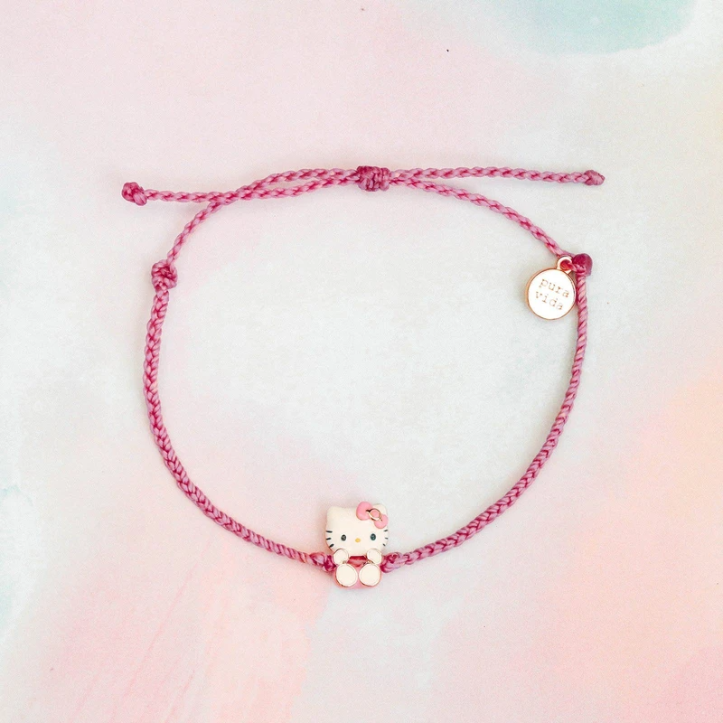 Pura Vida x Sanrio + Hello Kitty Enamel Charm Bracelet