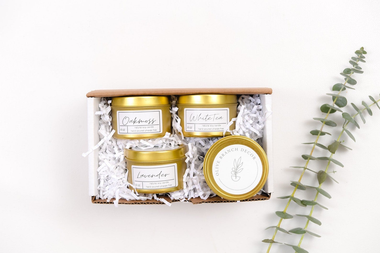 OliveBranchDecorCo + Soy Candle Gift Box