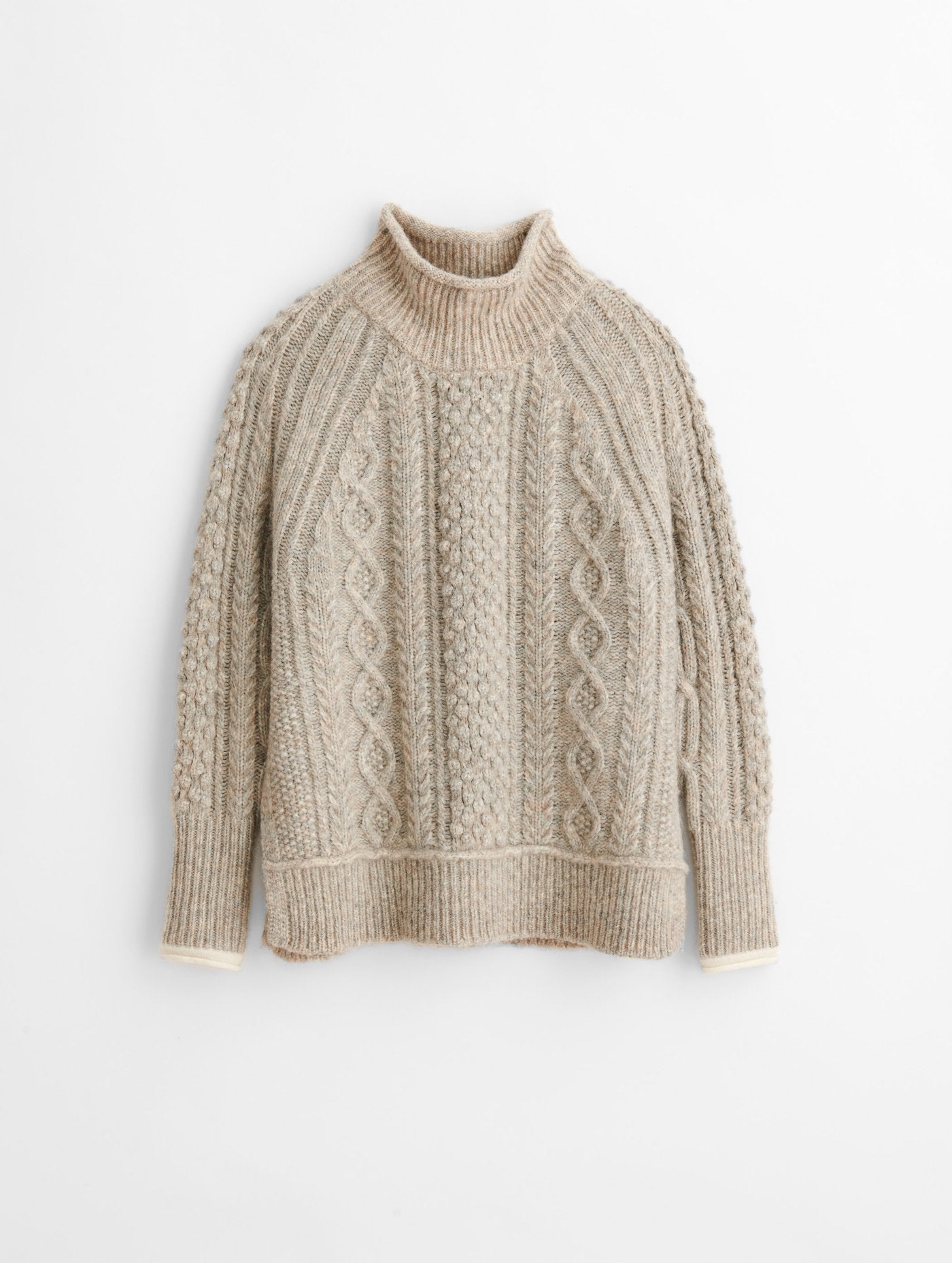 Alex Mill + Camil Cable-Knit Mélange Wool-Blend Sweater