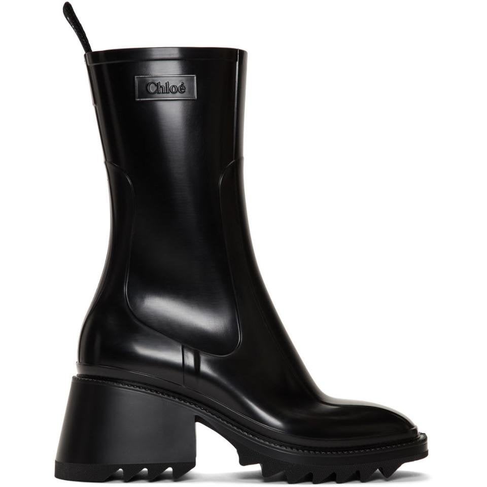 Chloé + Betty Logo-Embossed Rubber Boots