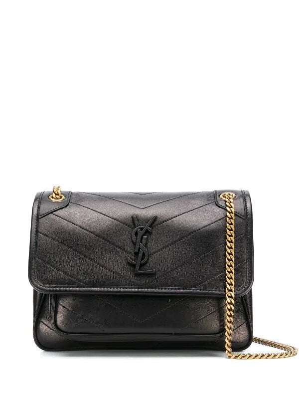 Saint Laurent + Niki Medium Quilted Leather Shoulder Bag