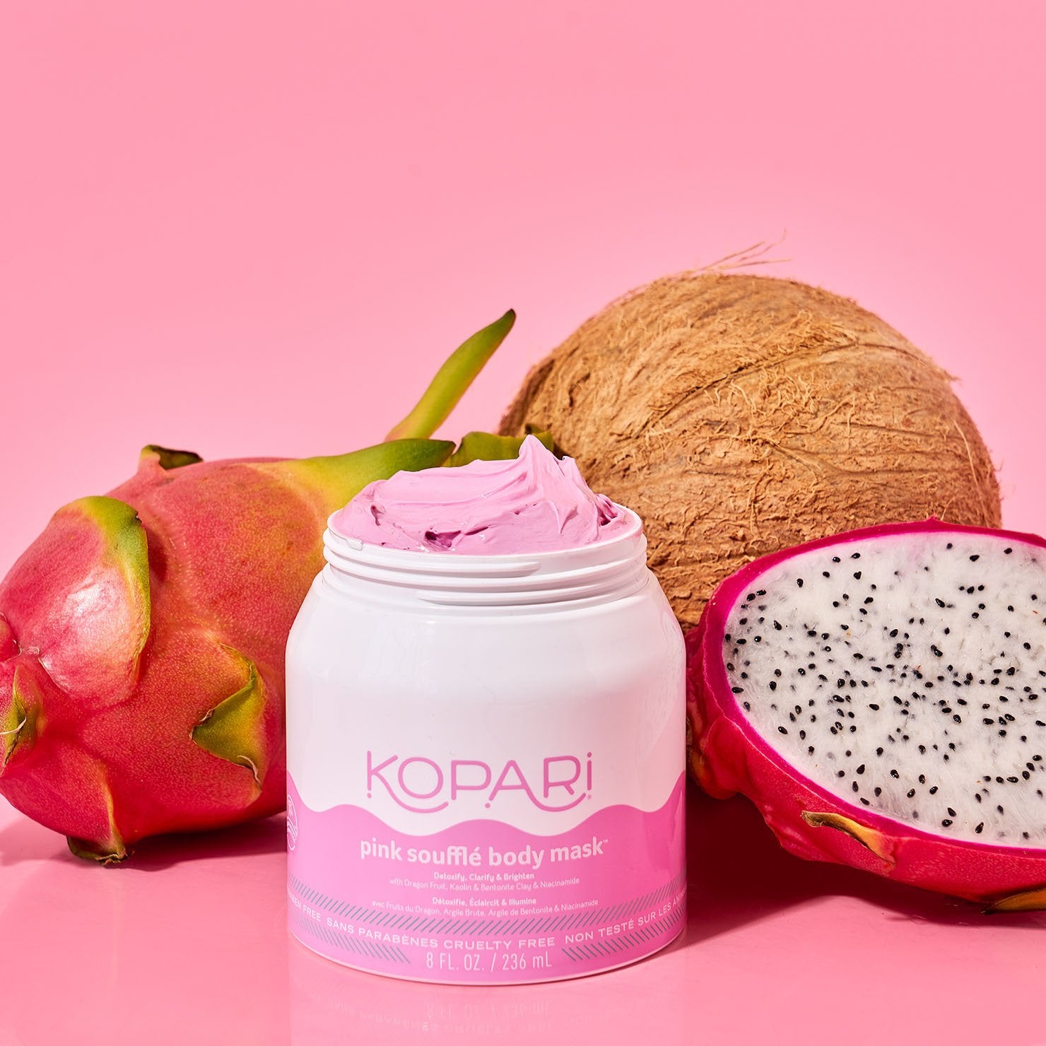 Kopari + Pink Soufflé Body Mask With Niacinamide, Kaolin Clay, Dragon