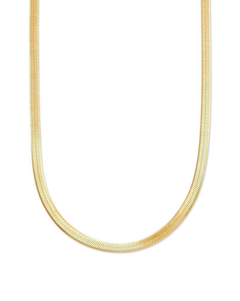 Kendra Scott + Herringbone Chain Necklace in 18k Gold Vermeil