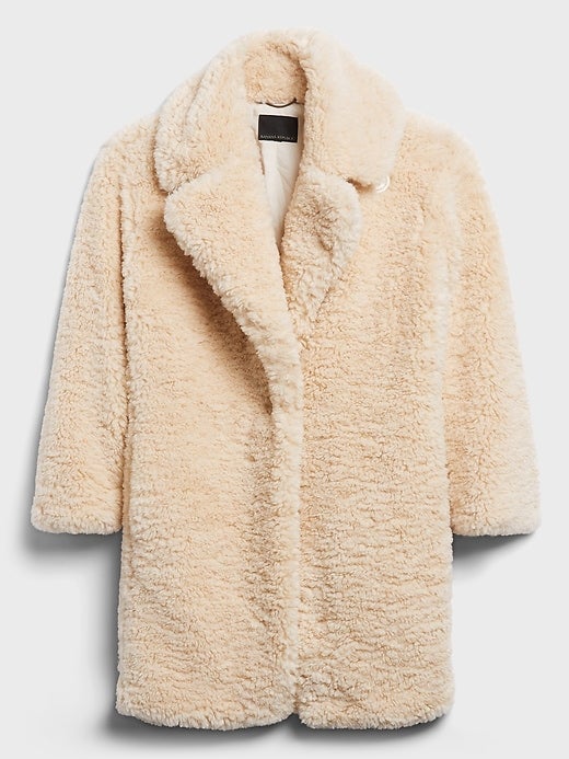 Banana Republic Oversized Sherpa Cocoon Coat