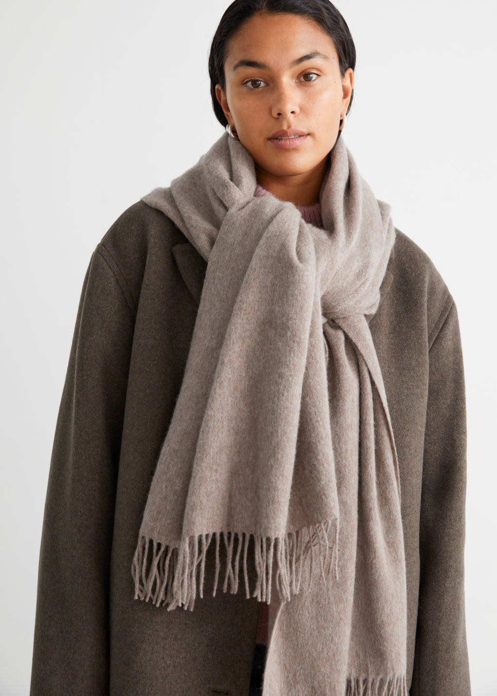 & Other Stories + Fringed Wool Blanket Scarf