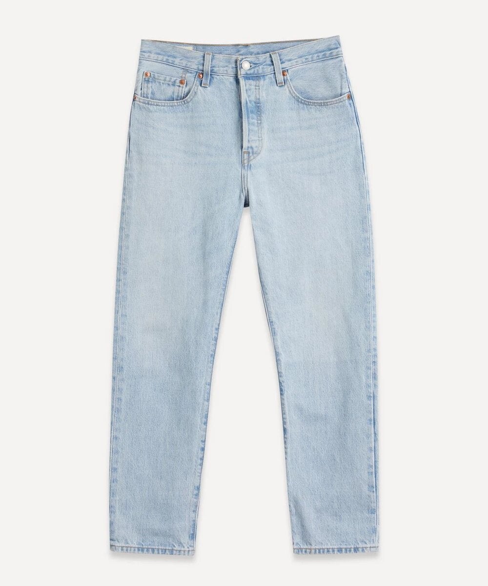 501 crop jeans white