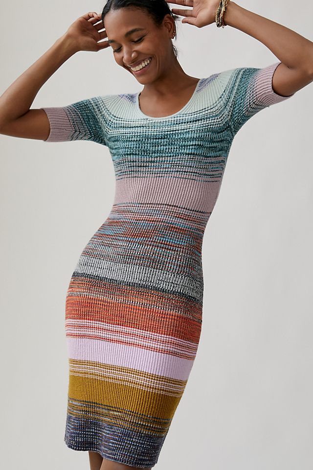 Anthropologie + Space-Dyed Knit Midi Dress