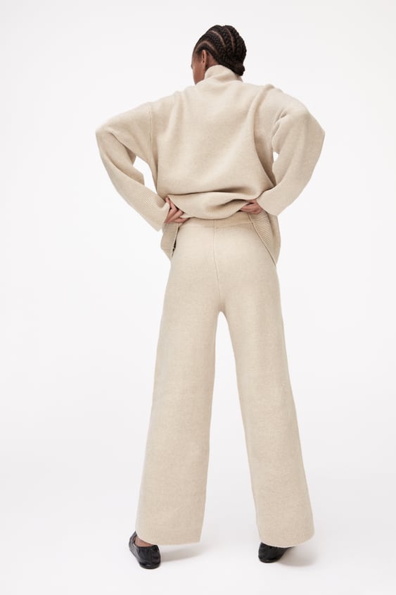 Zara + Wide Leg Knit Pants